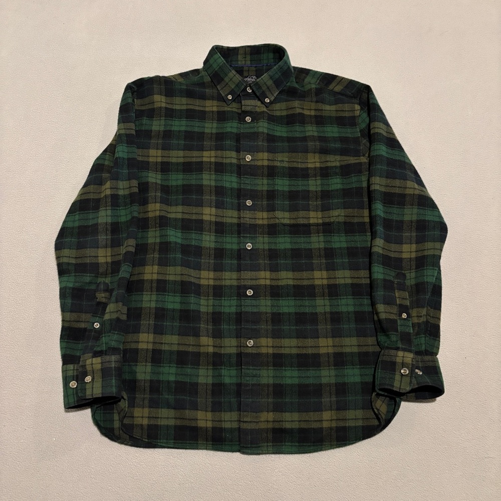 Arnold Palmer Flannel Shirts Mens Large‎ Green Spring Festival Lumberjack Preppy